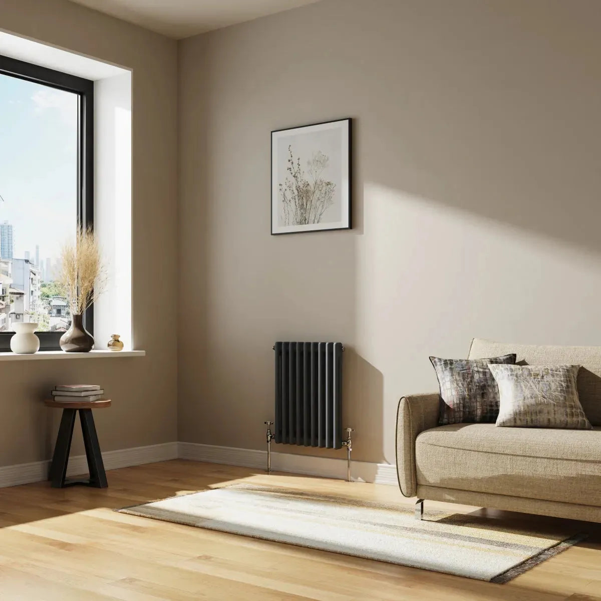 Ferentino - Traditional horizontal column radiator anthracite