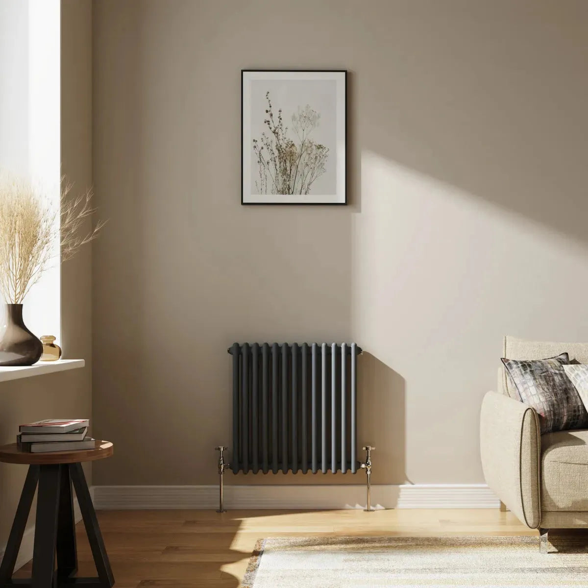 Ferentino - Traditional horizontal column radiator anthracite