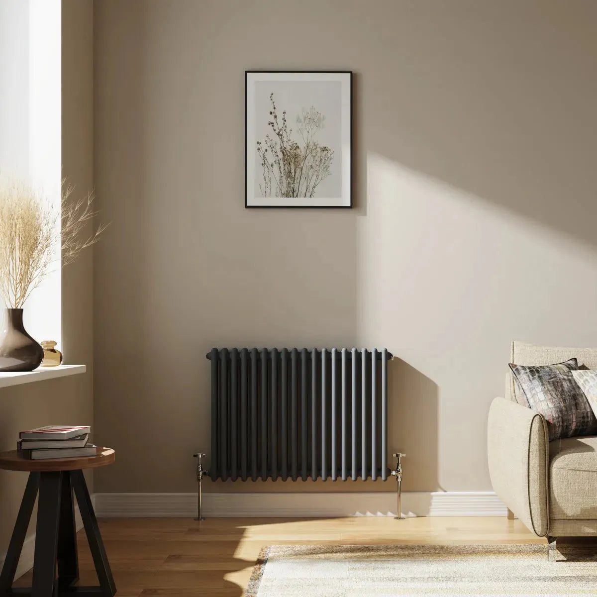 Ferentino - Traditional horizontal column radiator anthracite