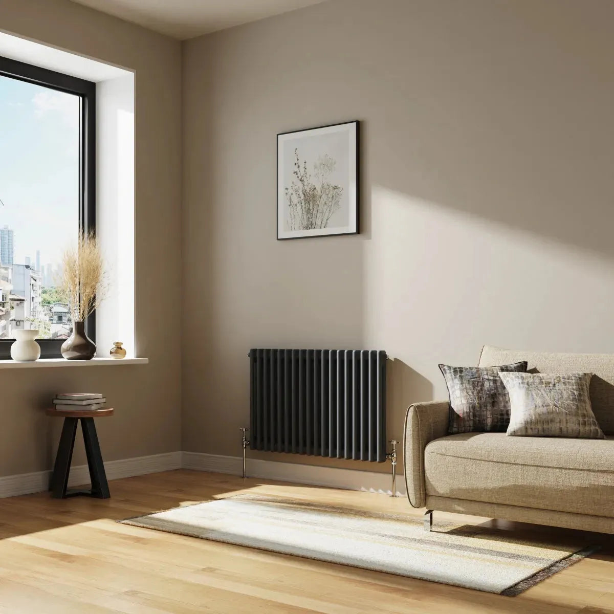 Ferentino - Traditional horizontal column radiator anthracite