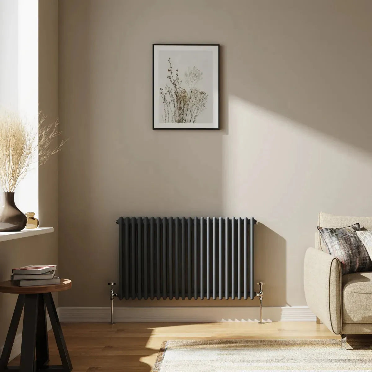 Ferentino - Traditional horizontal column radiator anthracite