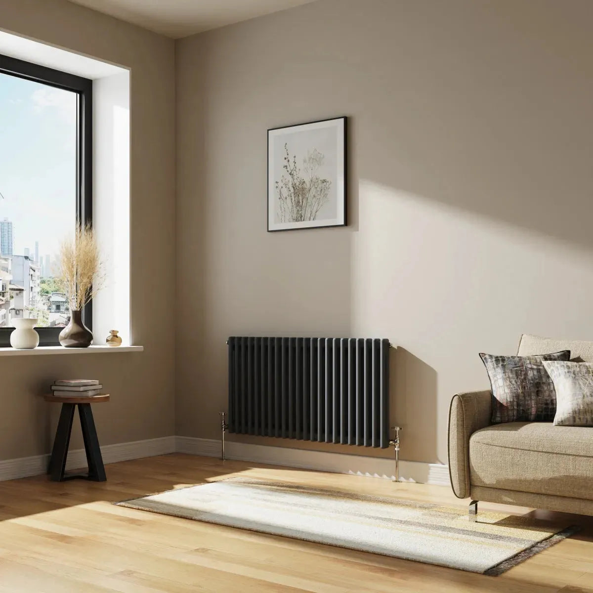 Ferentino - Traditional horizontal column radiator anthracite