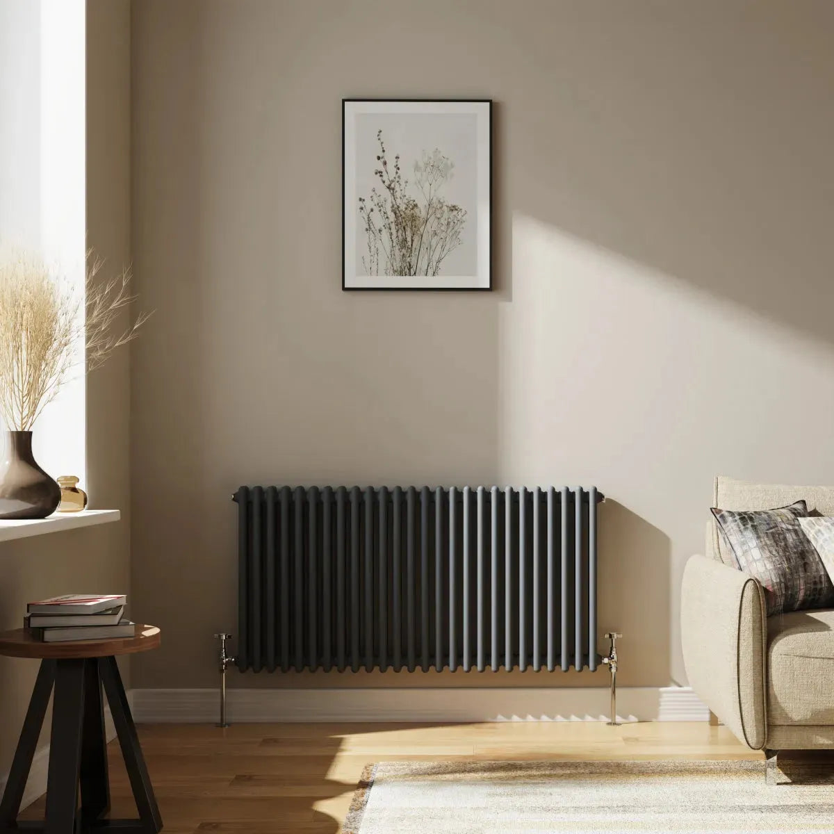 Ferentino - Traditional horizontal column radiator anthracite