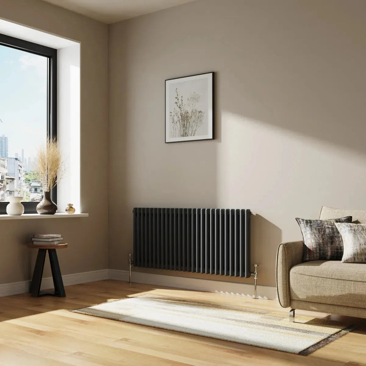 Ferentino - Traditional horizontal column radiator anthracite