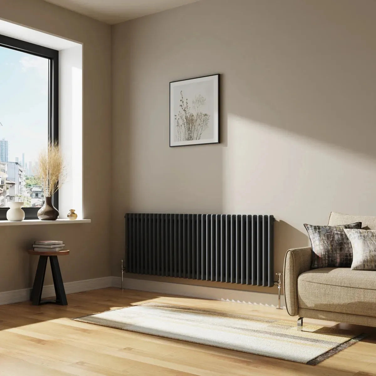 Ferentino - Traditional horizontal column radiator anthracite