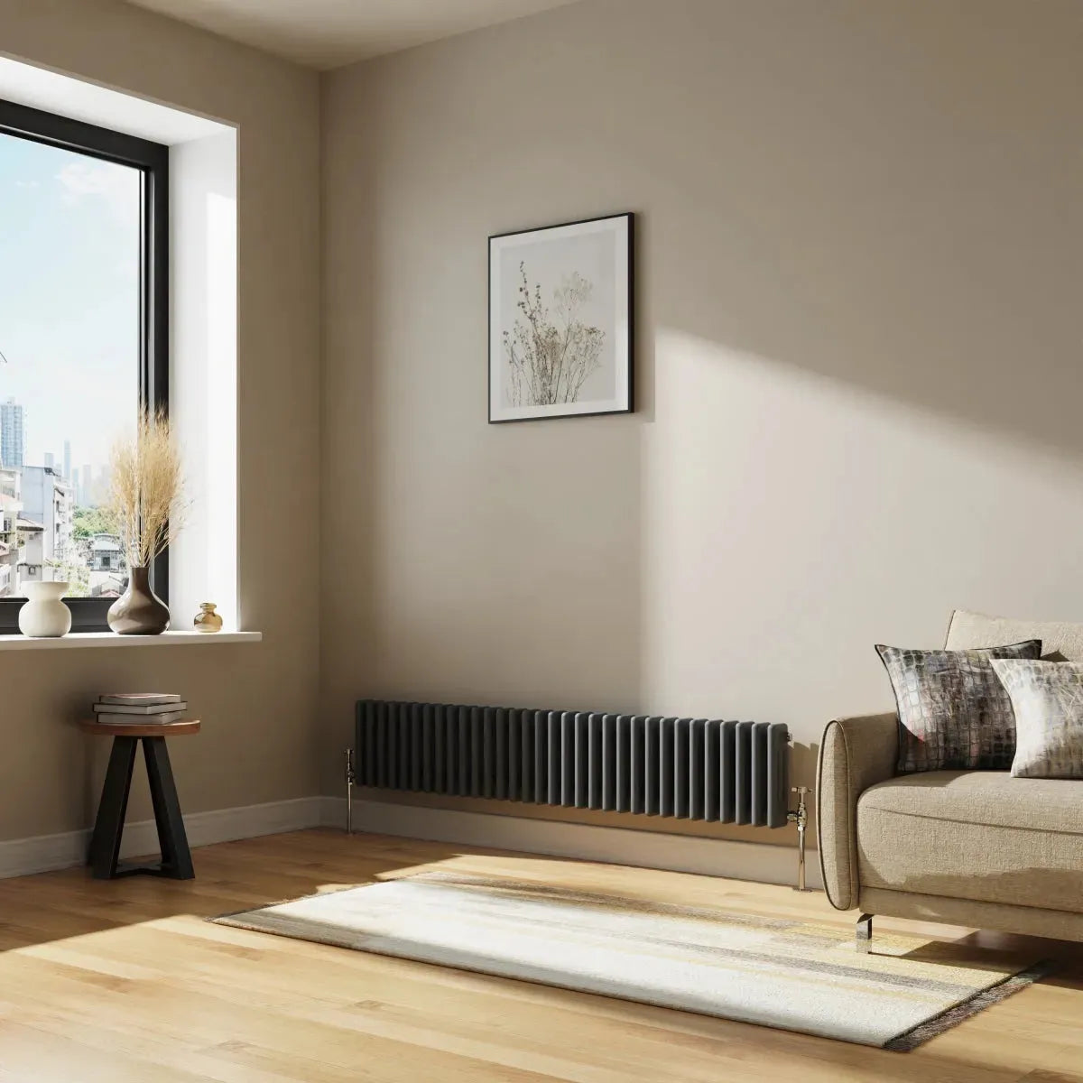 Ferentino - Traditional horizontal column radiator anthracite