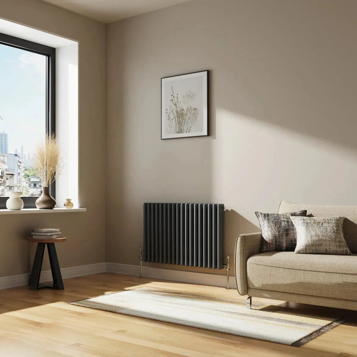 Ferentino - Traditional horizontal column radiator anthracite