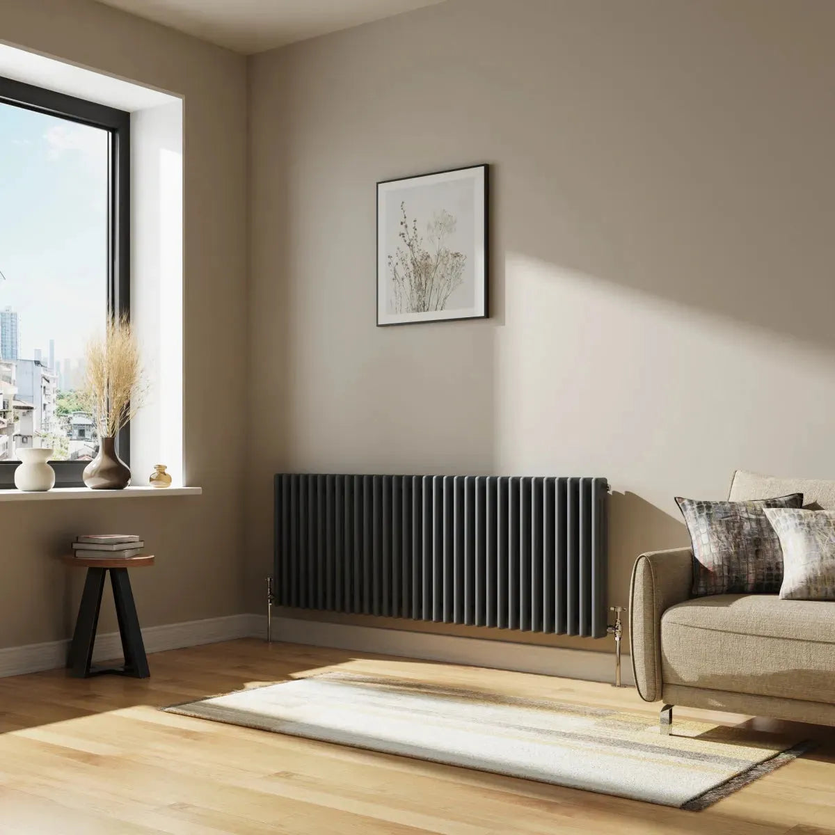 Ferentino - Traditional horizontal column radiator anthracite