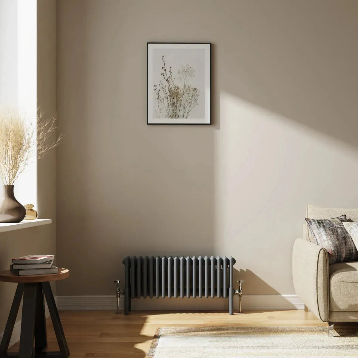 Ferentino - Traditional horizontal column radiator anthracite