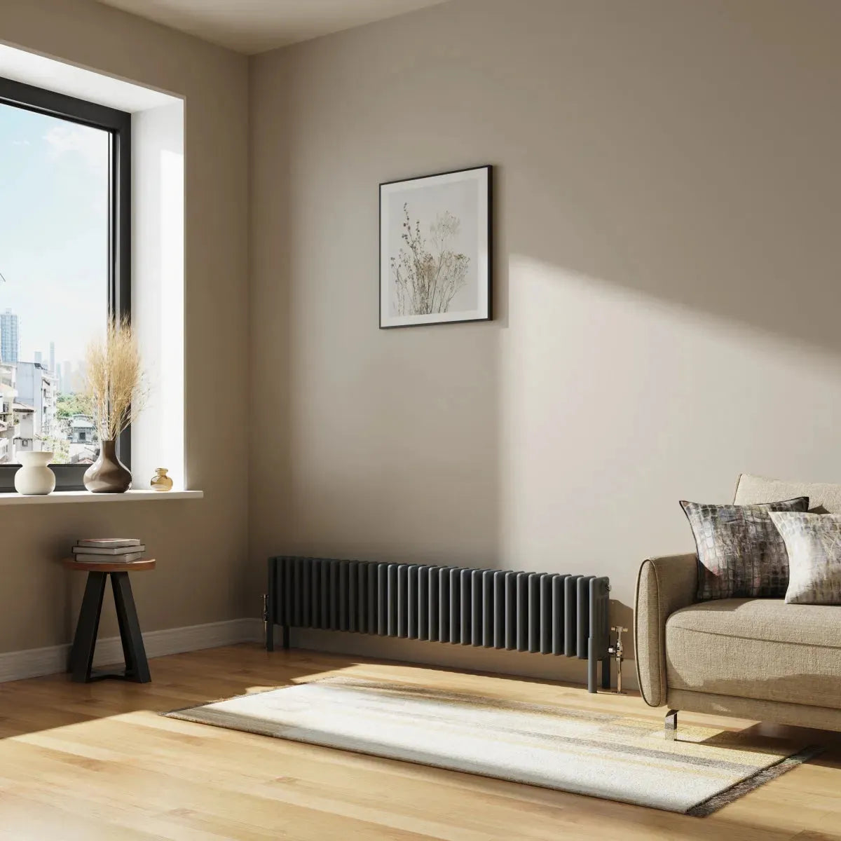 Ferentino - Traditional horizontal column radiator anthracite