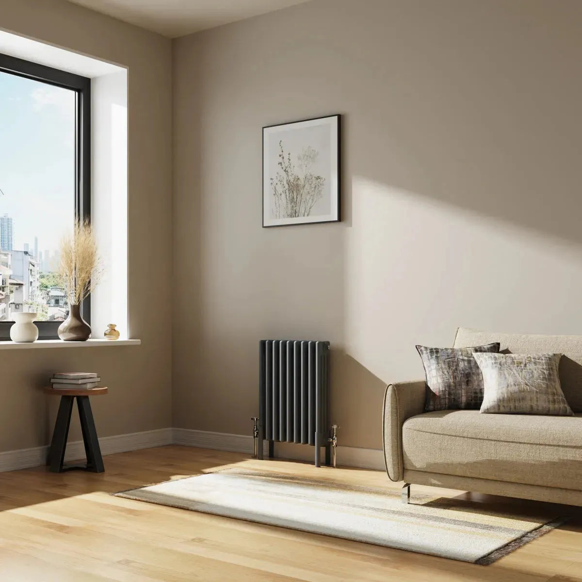 Ferentino - Traditional horizontal column radiator anthracite