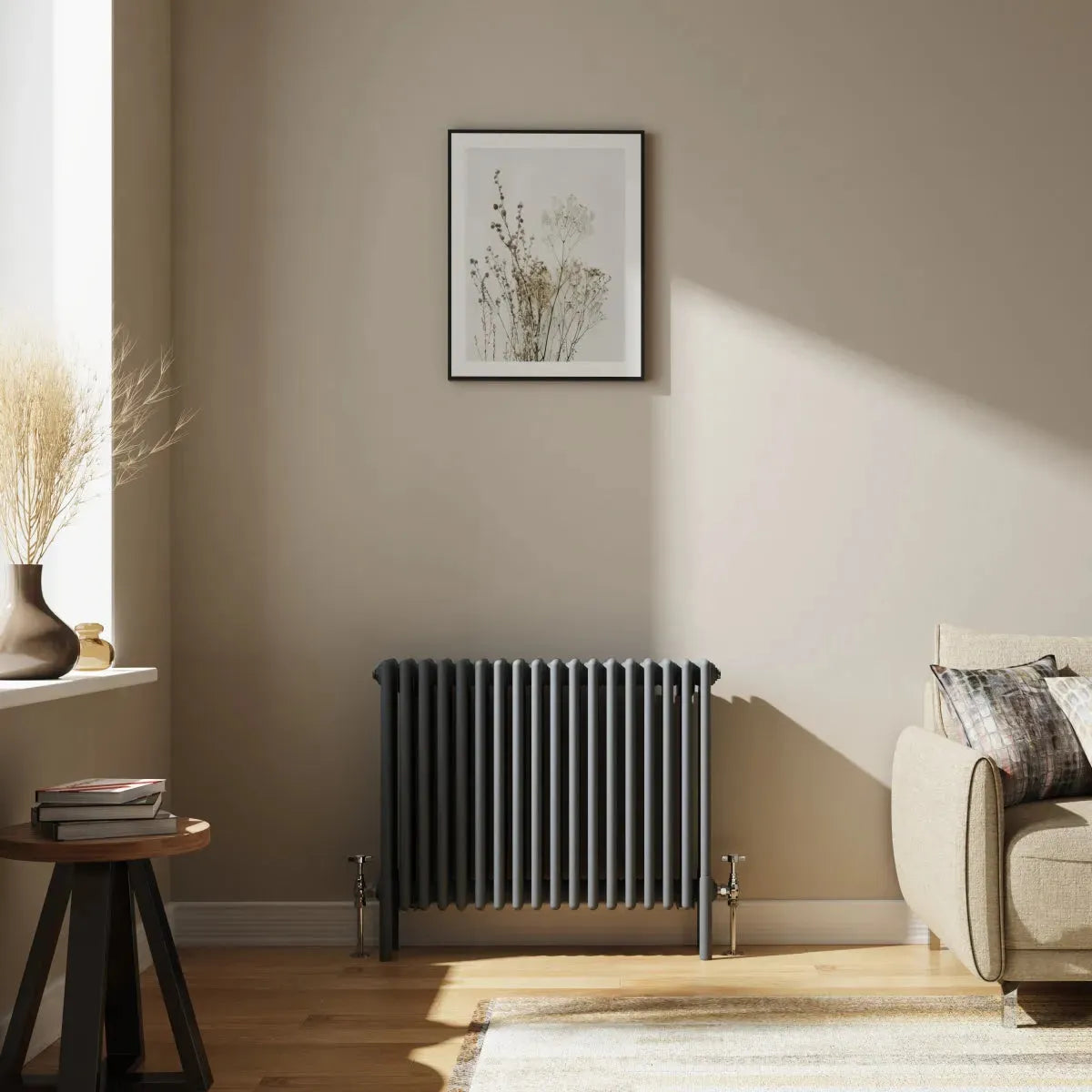 Ferentino - Traditional horizontal column radiator anthracite