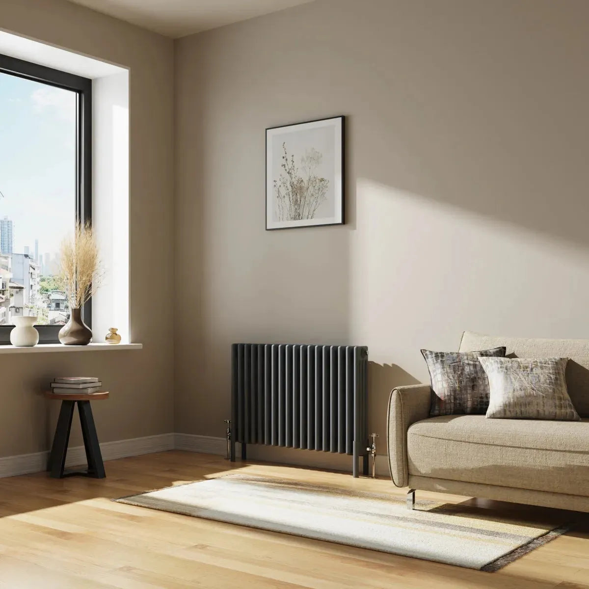 Ferentino - Traditional horizontal column radiator anthracite