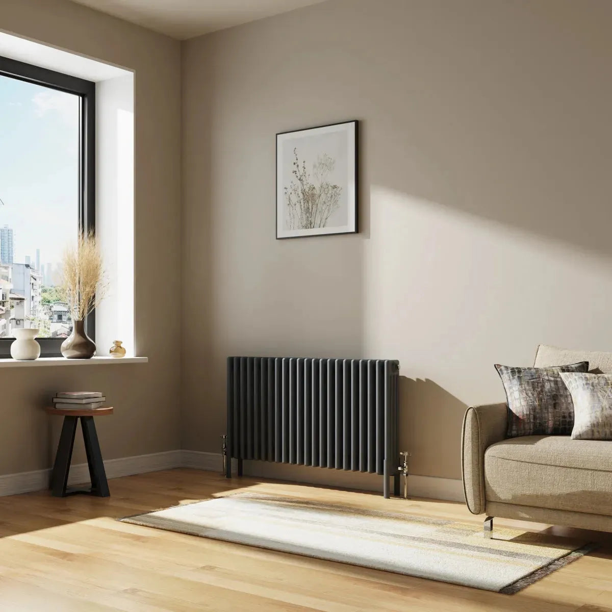 Ferentino - Traditional horizontal column radiator anthracite