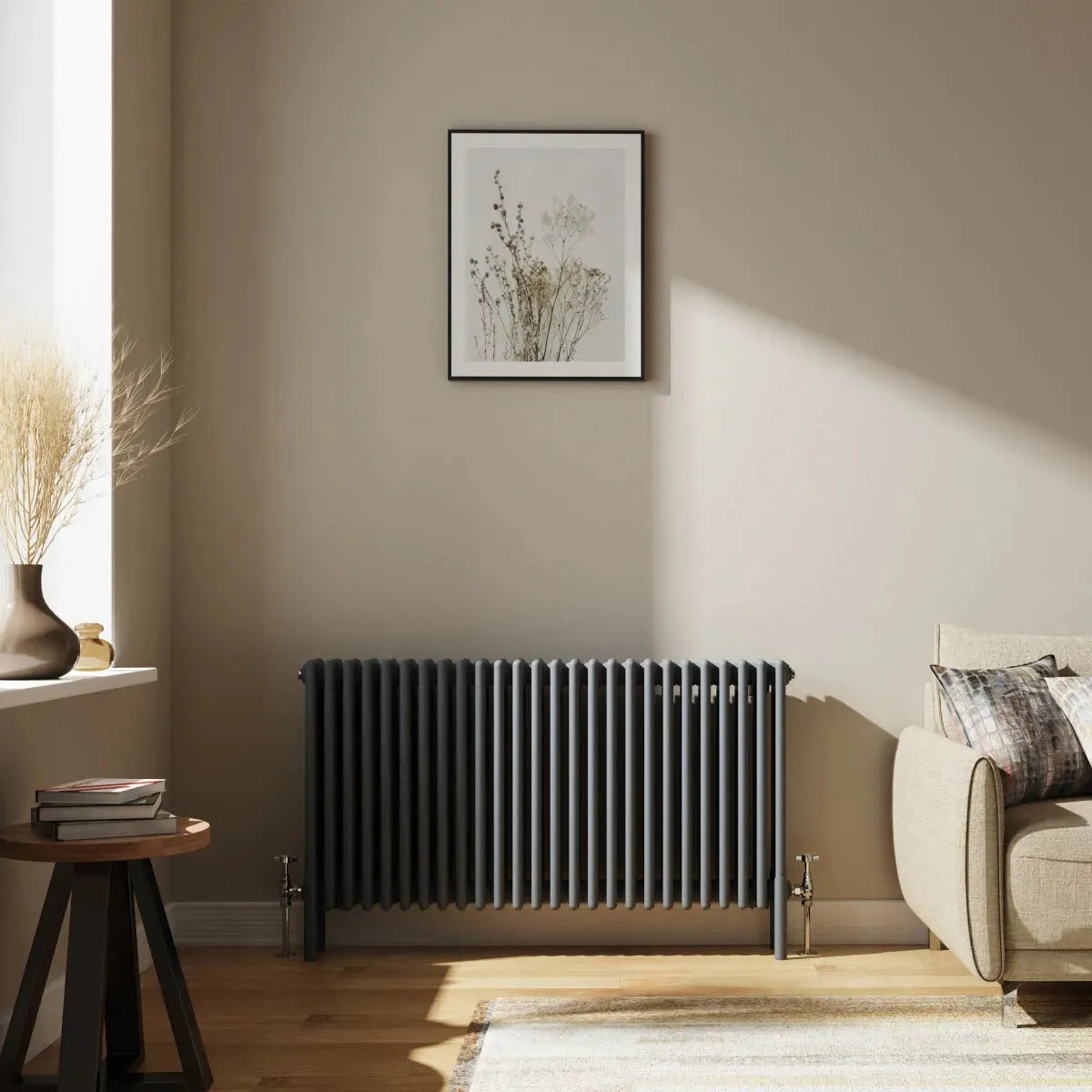 Ferentino - Traditional horizontal column radiator anthracite