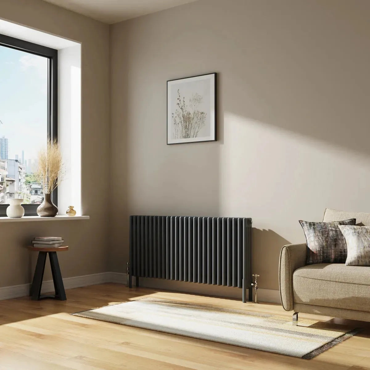 Ferentino - Traditional horizontal column radiator anthracite