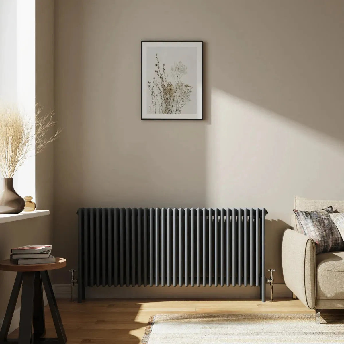 Ferentino - Traditional horizontal column radiator anthracite