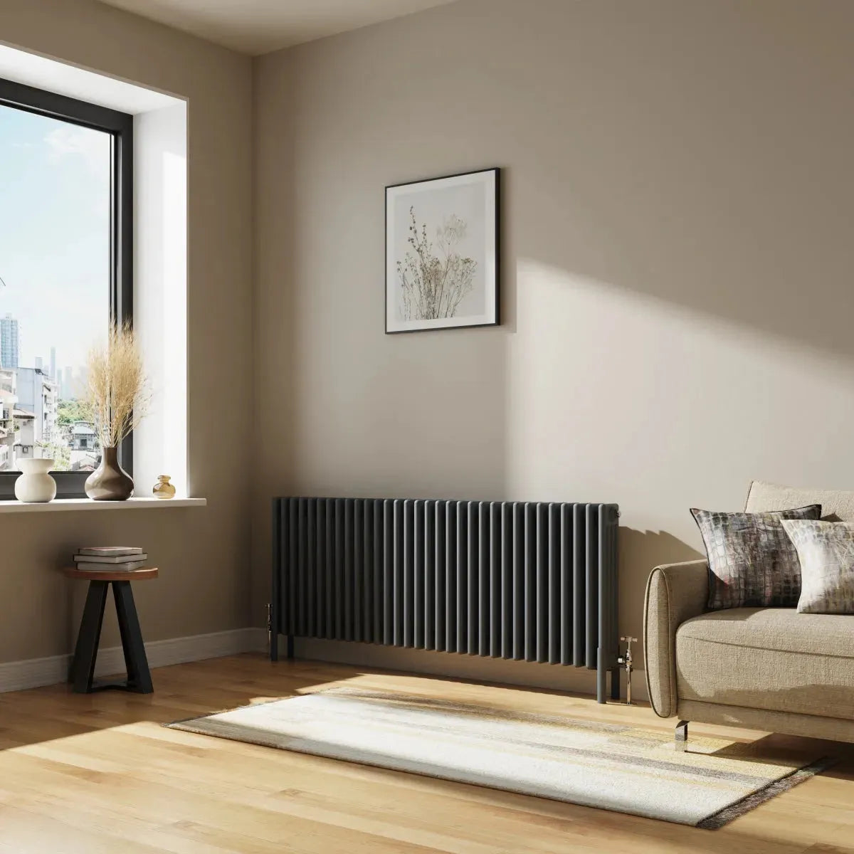 Ferentino - Traditional horizontal column radiator anthracite