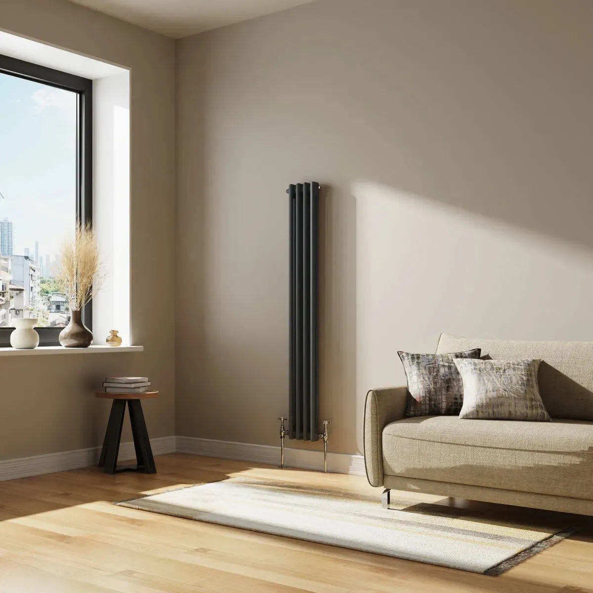 Ferentino - Traditional vertical column radiator anthracite