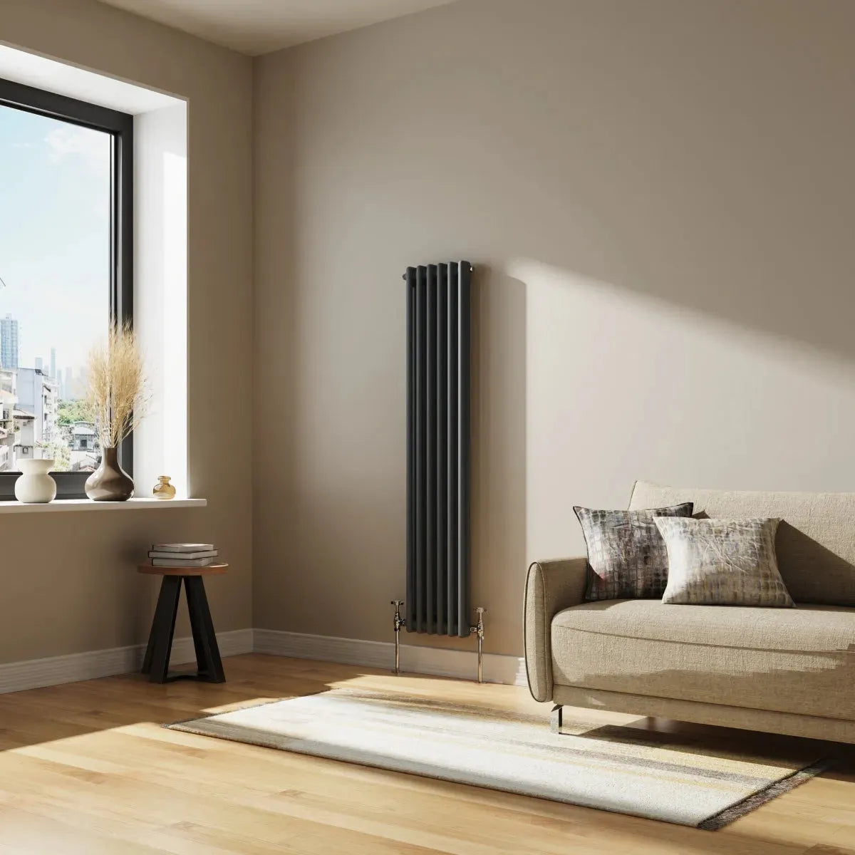 Ferentino - Traditional vertical column radiator anthracite