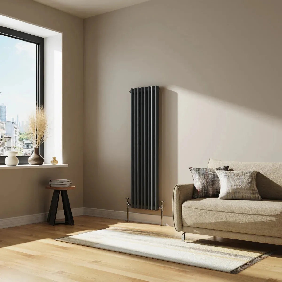 Ferentino - Traditional vertical column radiator anthracite