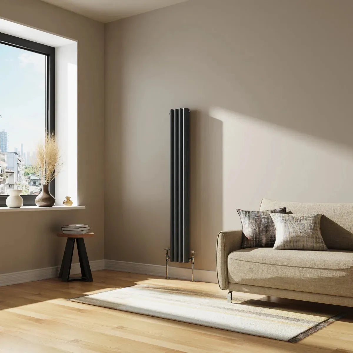 Ferentino - Traditional vertical column radiator anthracite