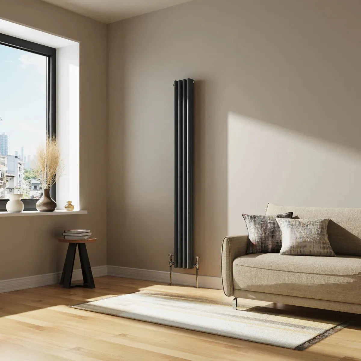 Ferentino - Traditional vertical column radiator anthracite