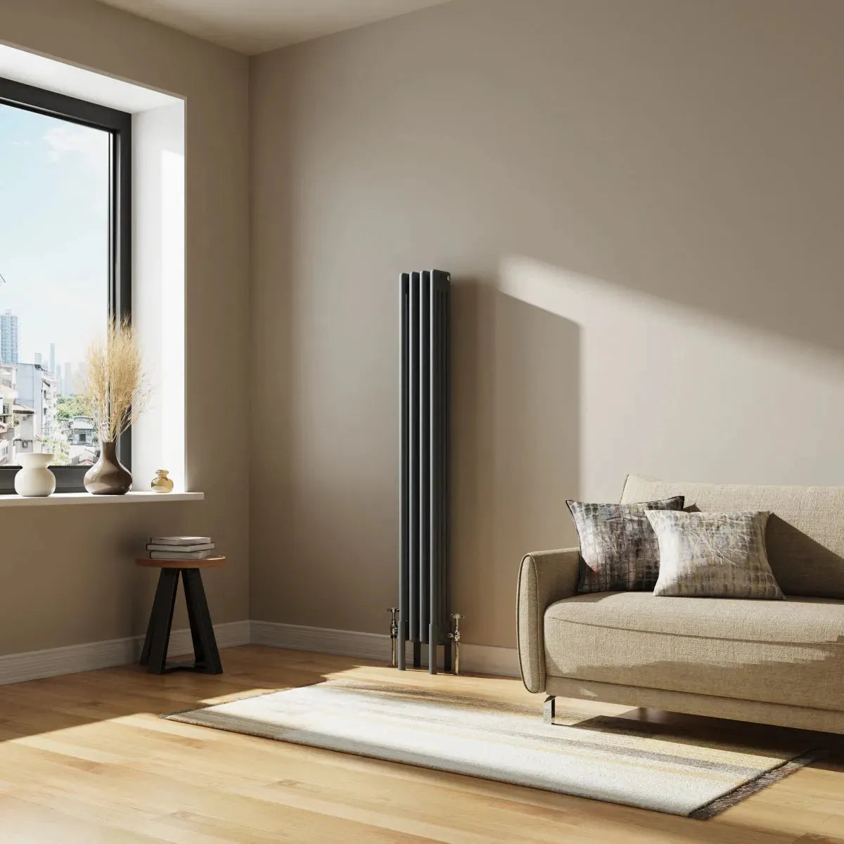 Ferentino - Traditional vertical column radiator anthracite