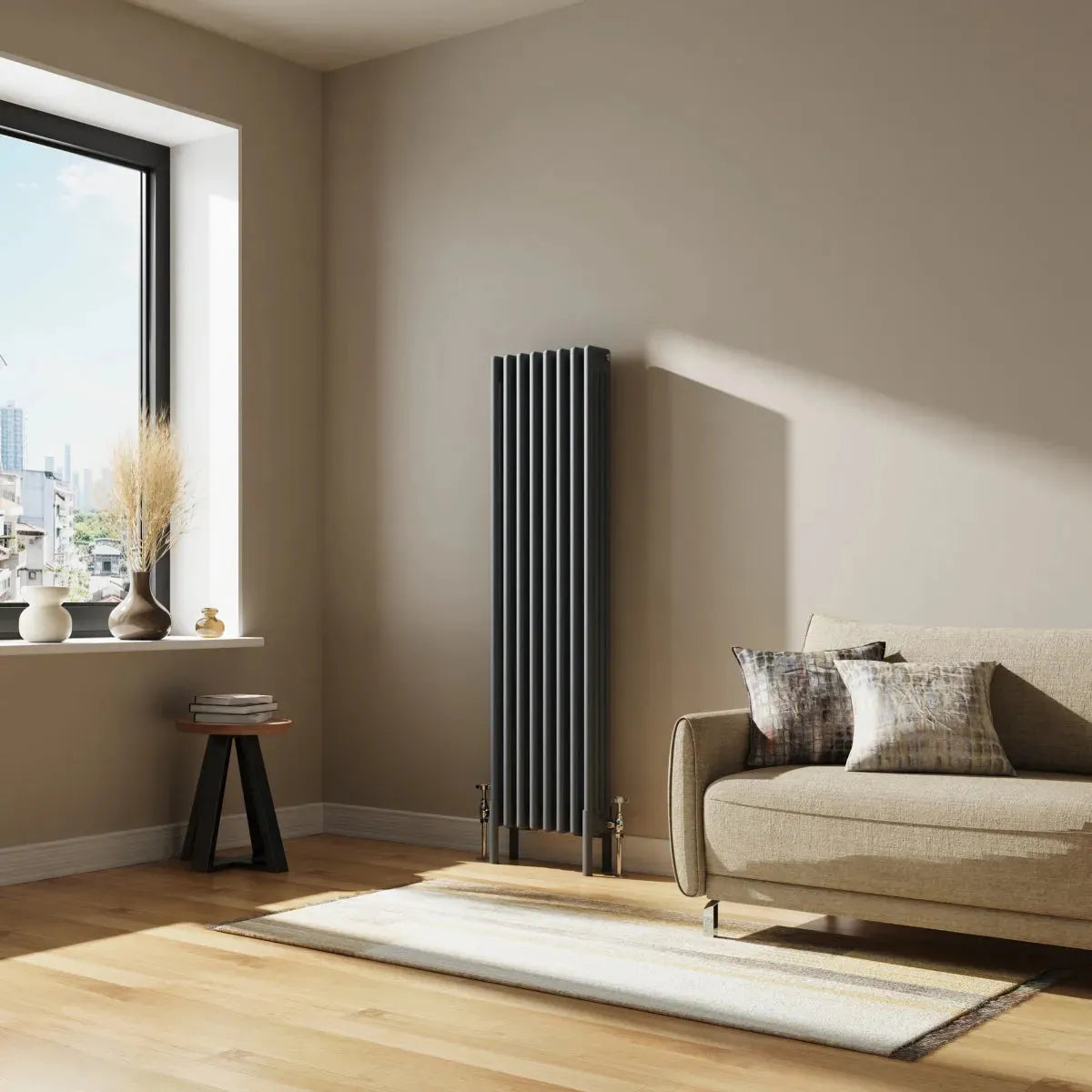 Ferentino - Traditional vertical column radiator anthracite