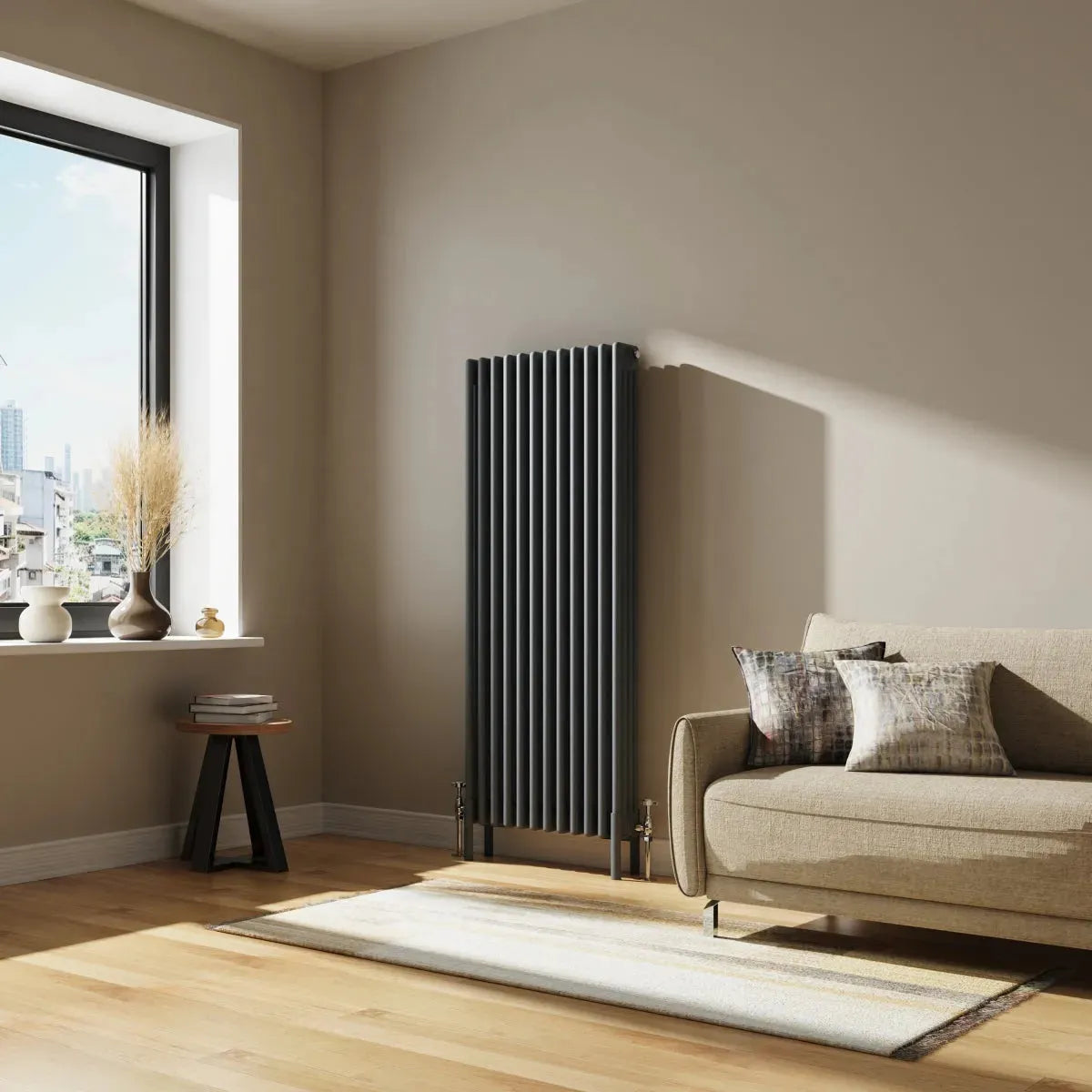 Ferentino - Traditional vertical column radiator anthracite