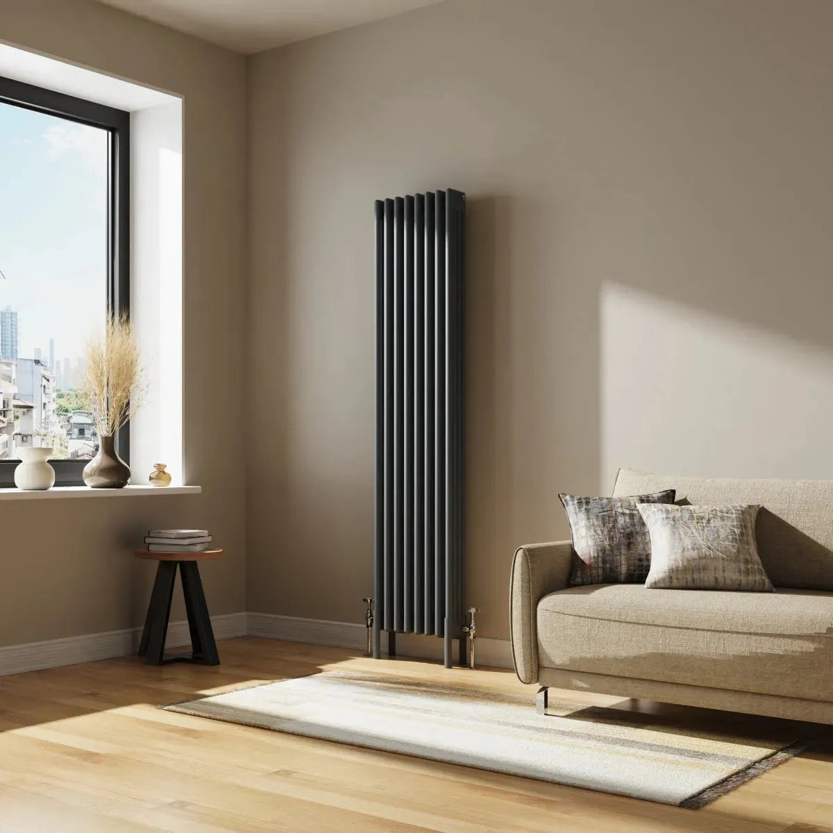 Ferentino - Traditional vertical column radiator anthracite