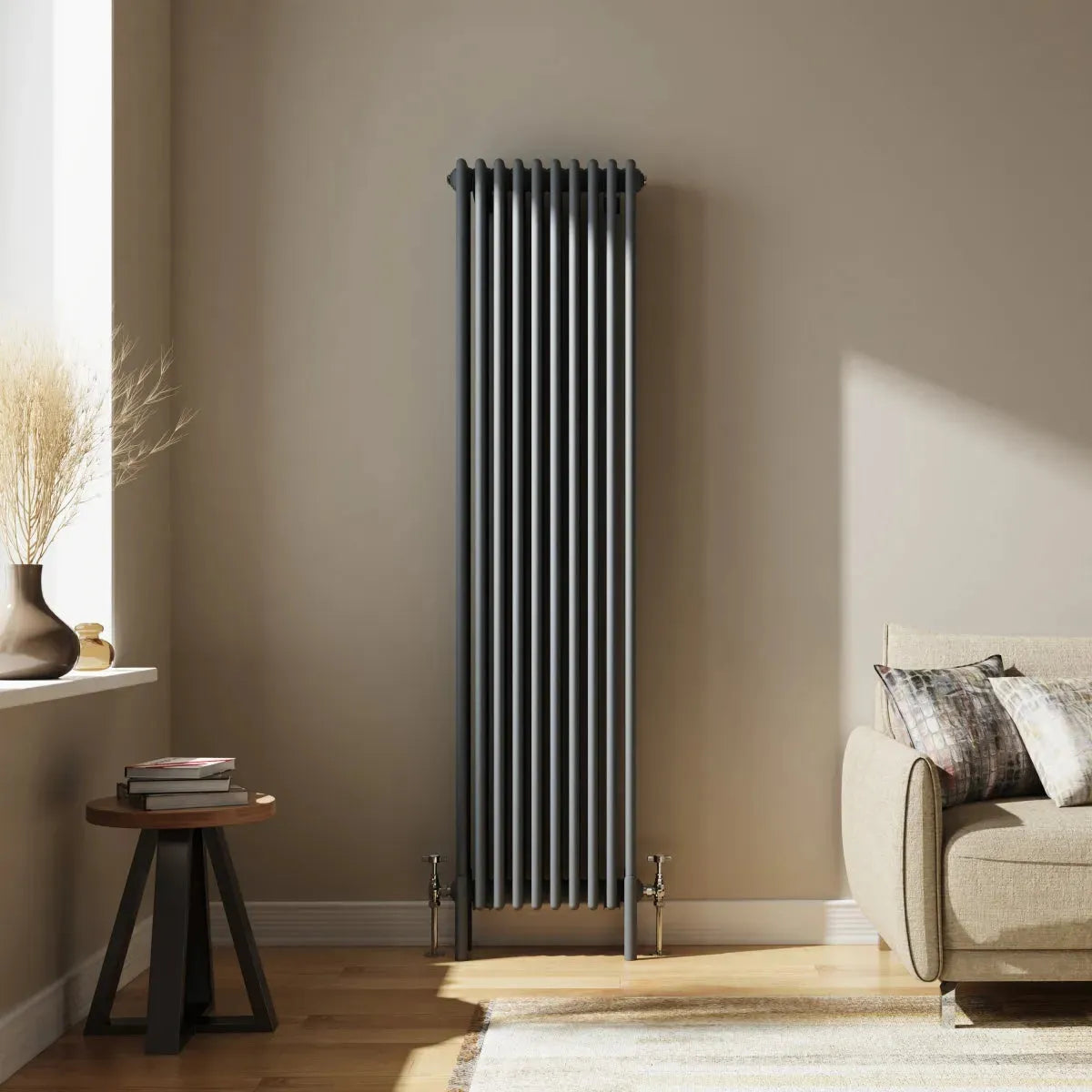 Ferentino - Traditional vertical column radiator anthracite