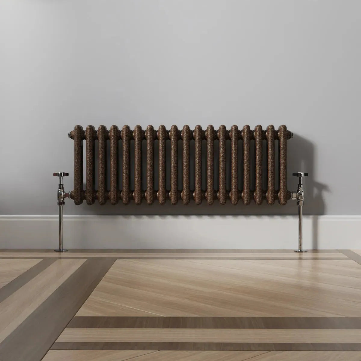 Ferentino - Traditional horizontal column radiator blackened copper