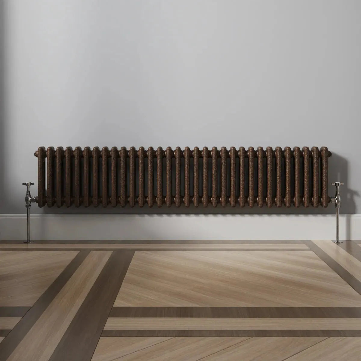 Ferentino - Traditional horizontal column radiator blackened copper