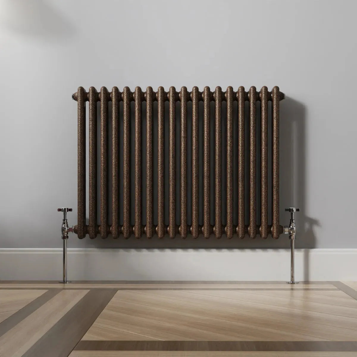 Ferentino - Traditional horizontal column radiator blackened copper