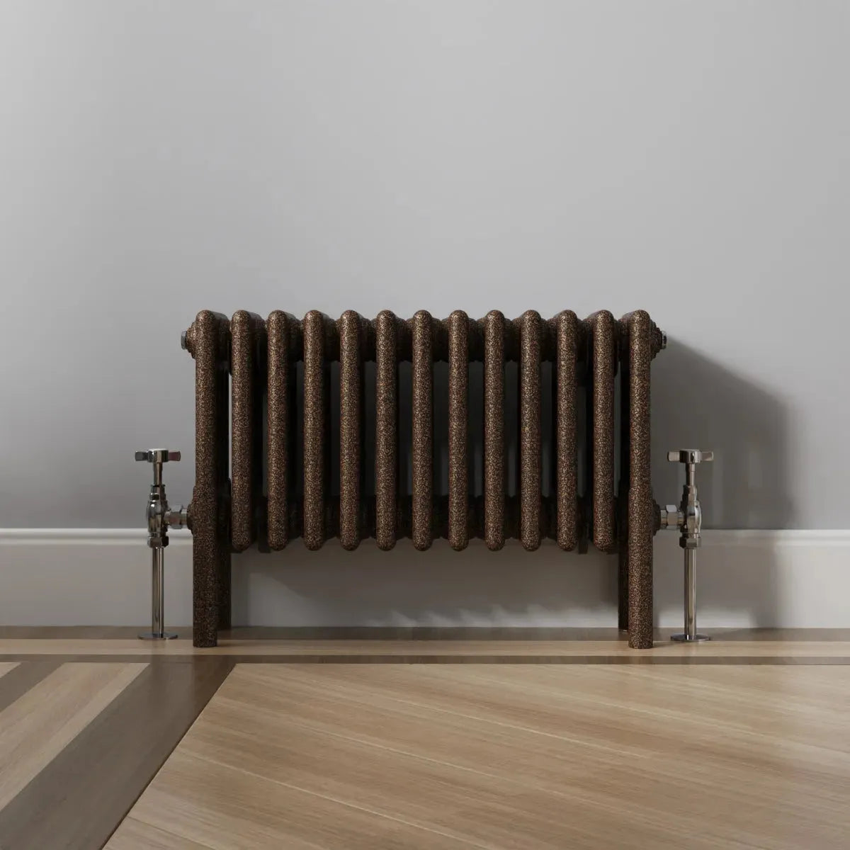 Ferentino - Traditional horizontal column radiator blackened copper