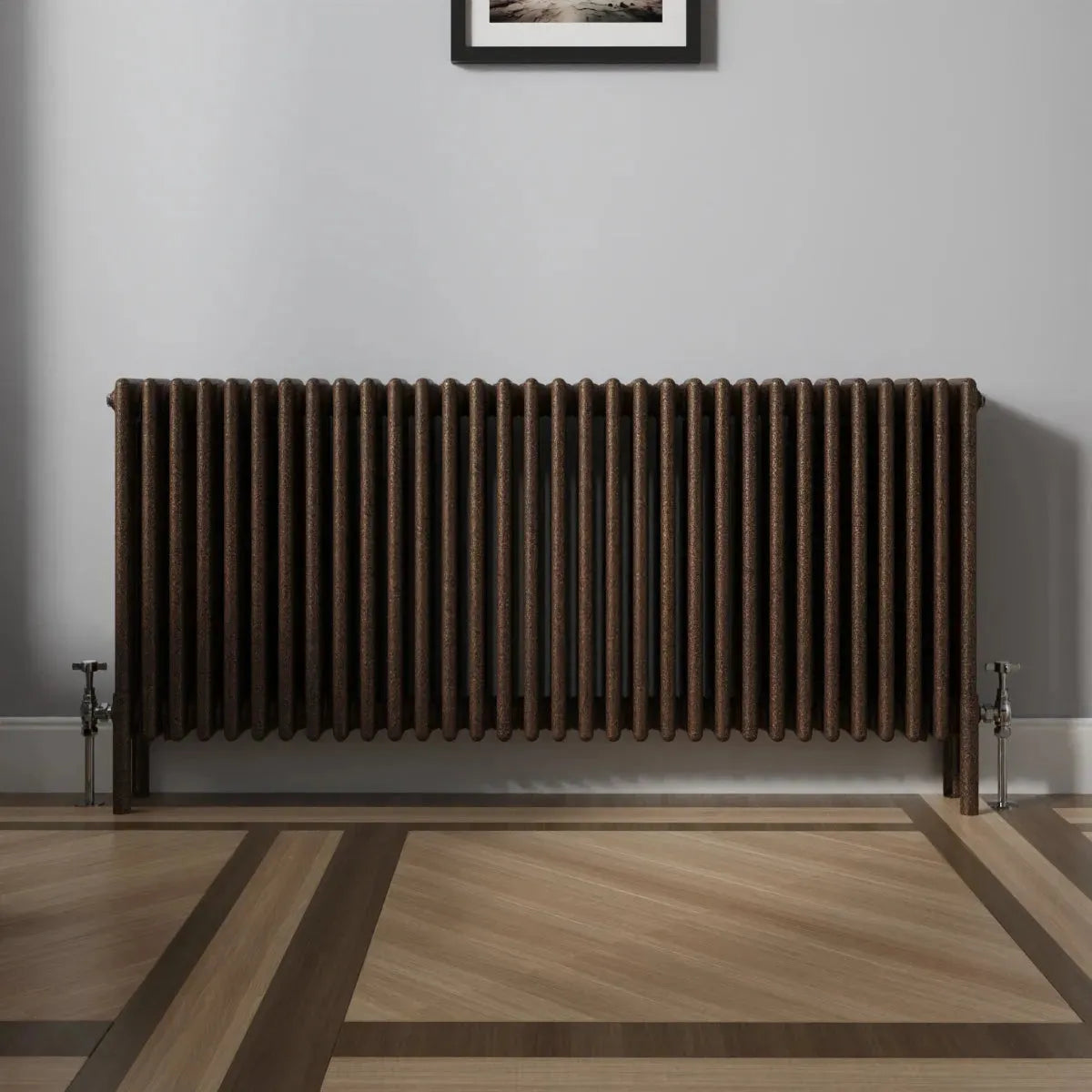 Ferentino - Traditional horizontal column radiator blackened copper