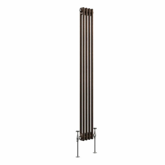 Ferentino - Traditional vertical column radiator blackened copper