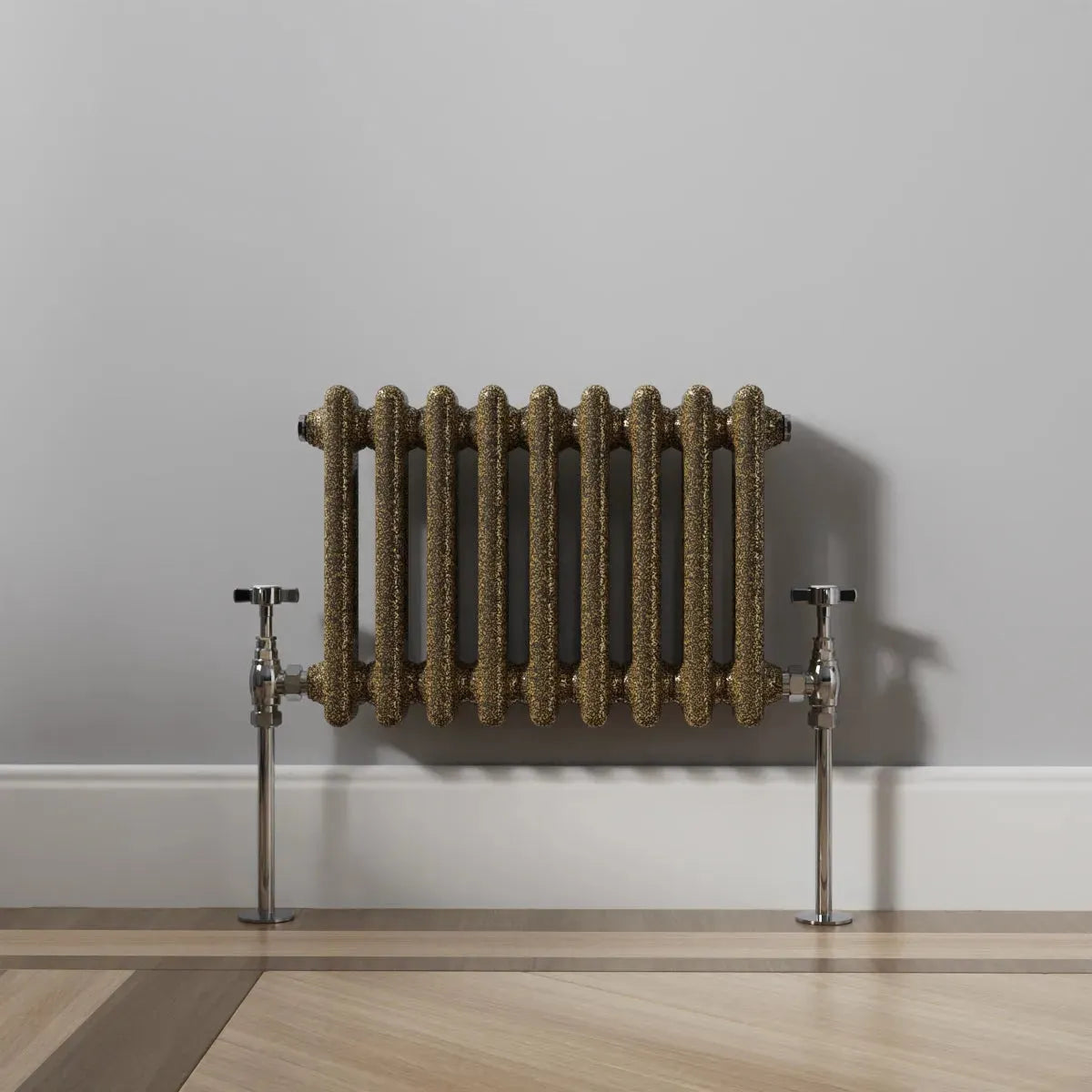 Ferentino - Traditional horizontal column radiator blackened gold