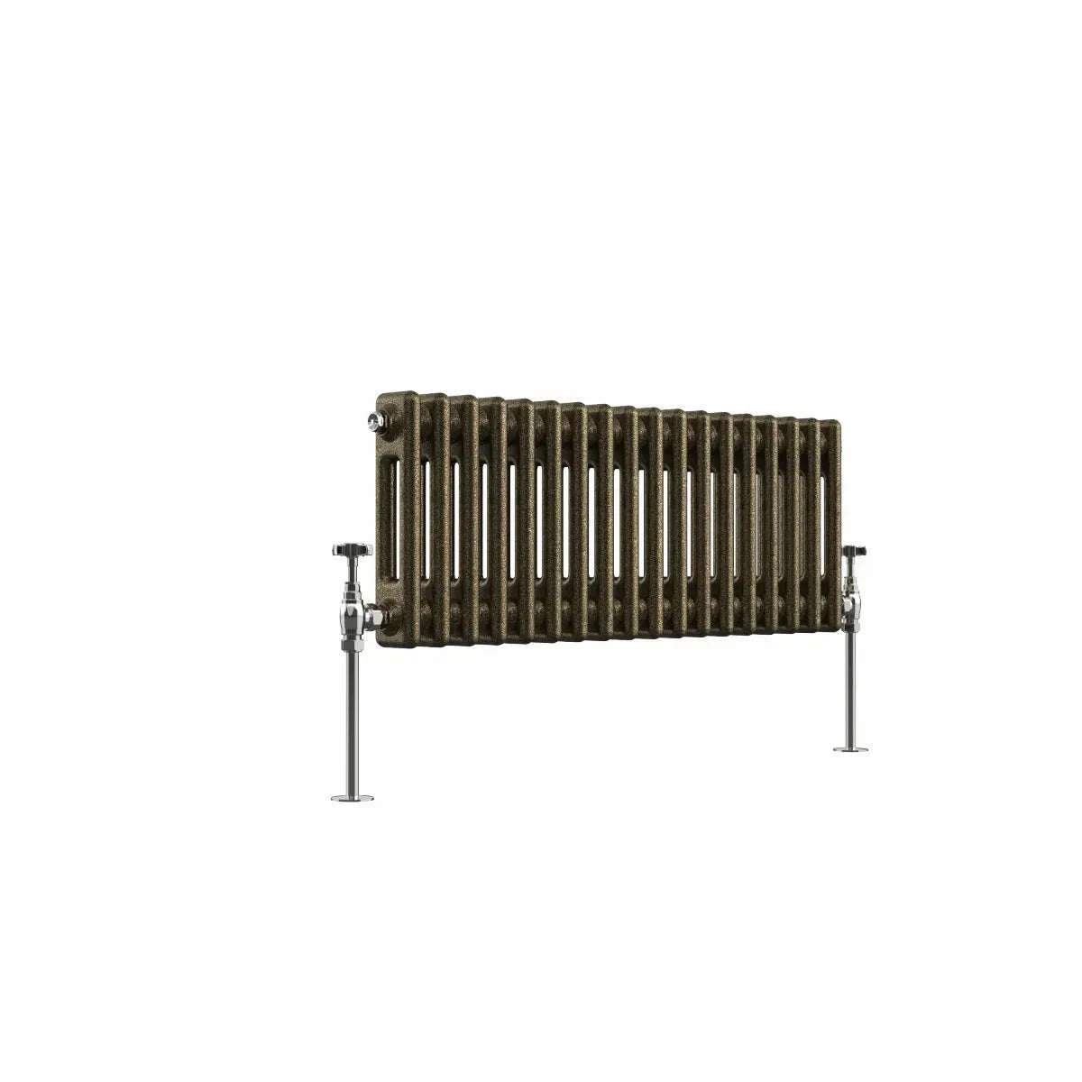 Ferentino - Traditional horizontal column radiator blackened gold