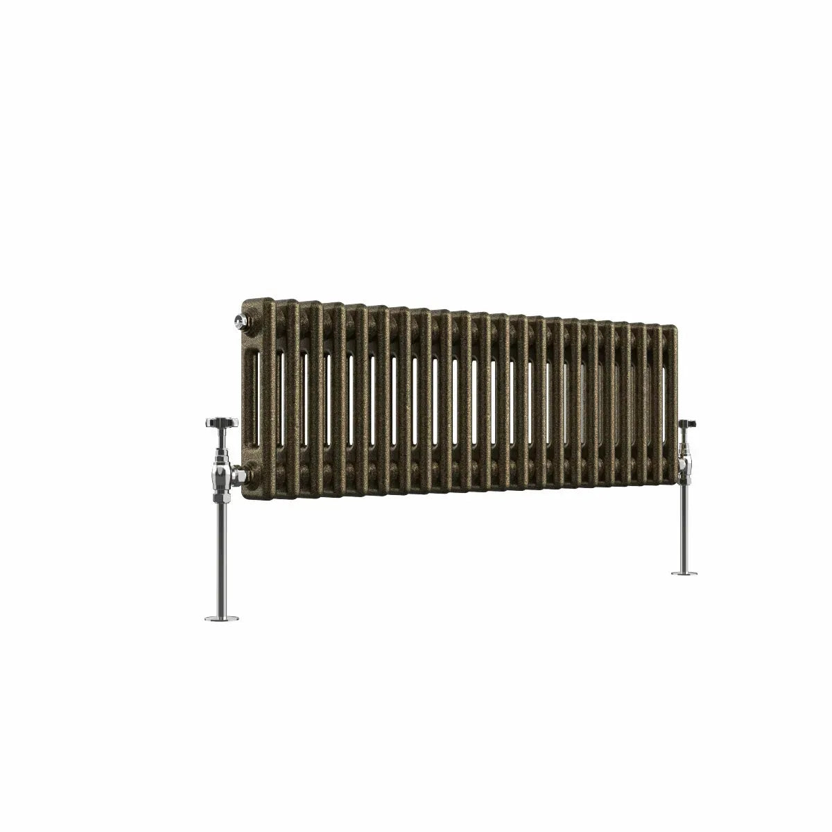 Ferentino - Traditional horizontal column radiator blackened gold