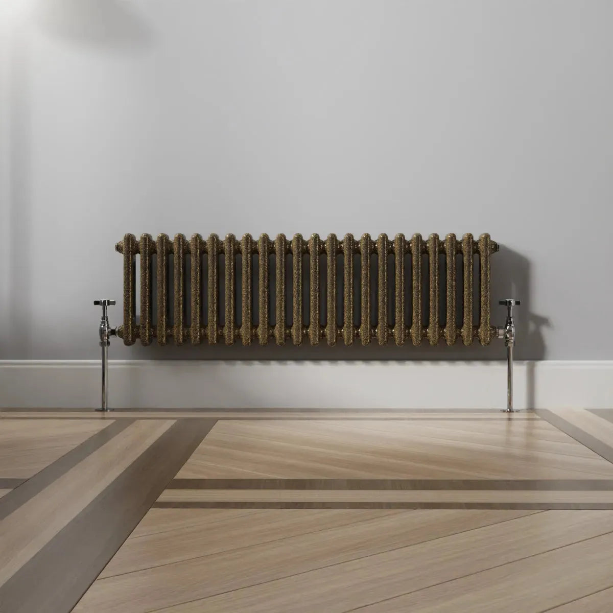 Ferentino - Traditional horizontal column radiator blackened gold