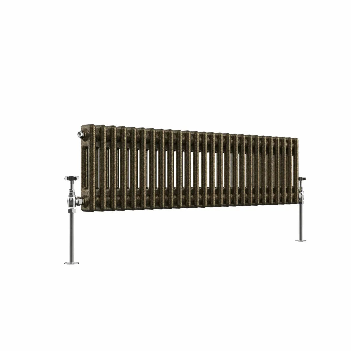 Ferentino - Traditional horizontal column radiator blackened gold