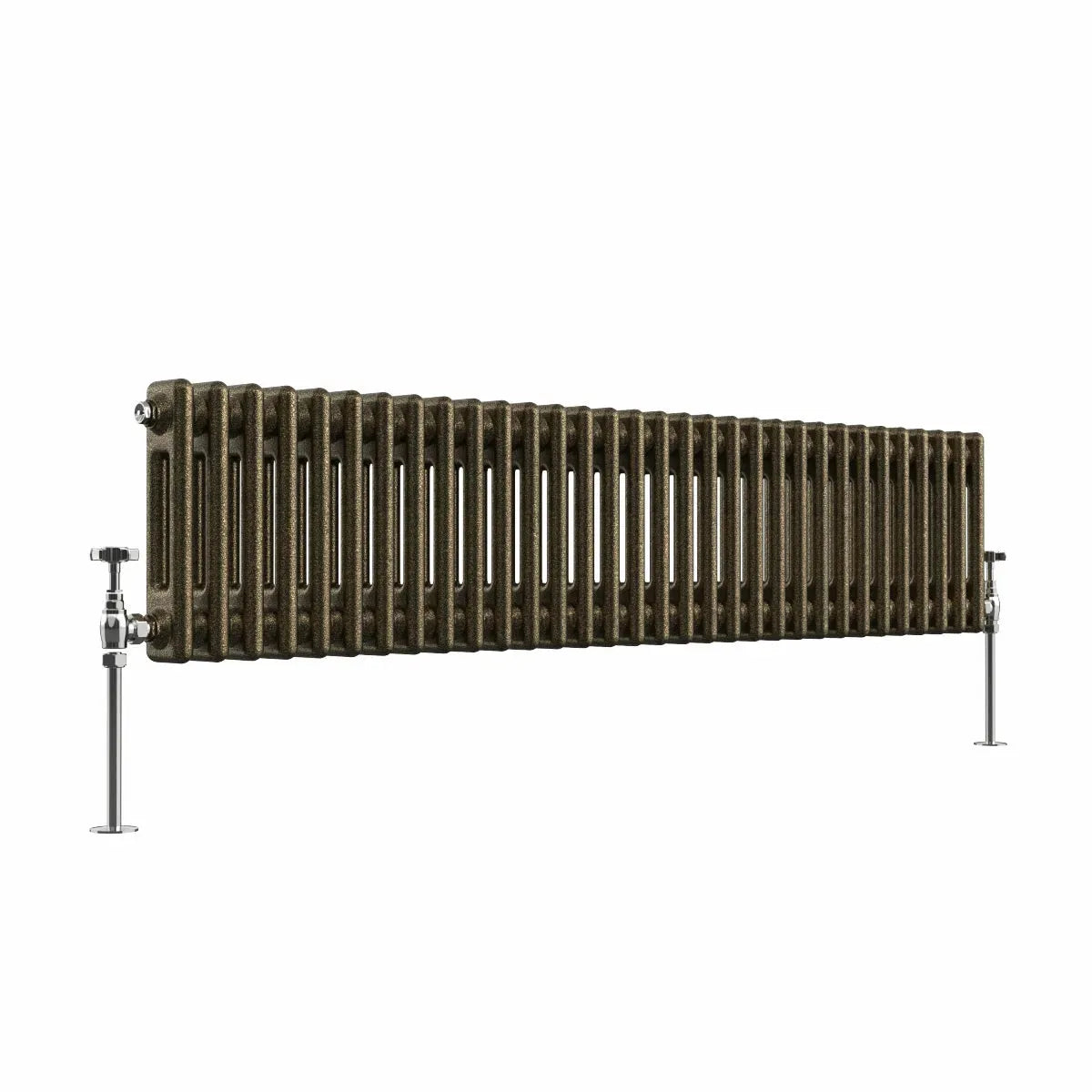 Ferentino - Traditional horizontal column radiator blackened gold