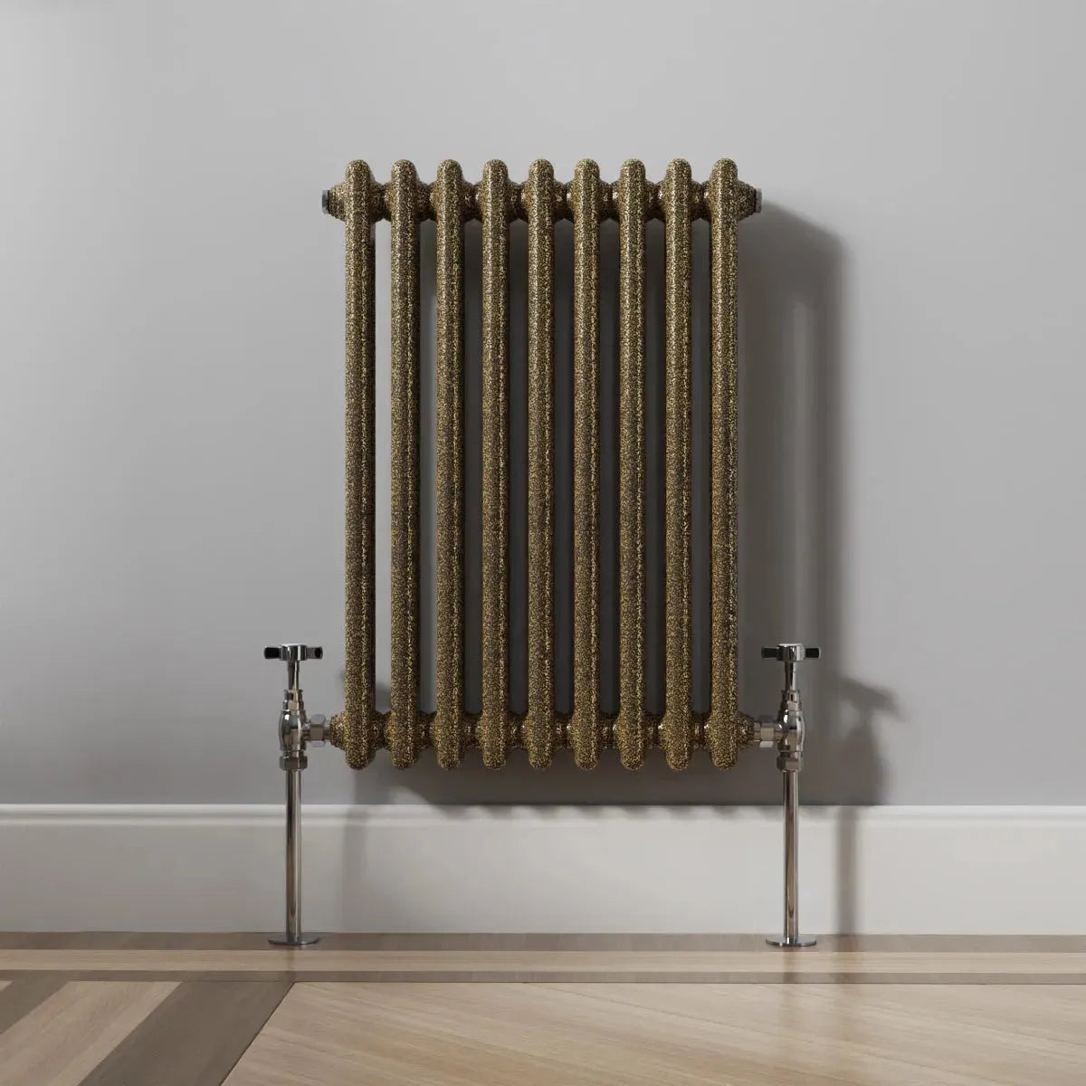 Ferentino - Traditional horizontal column radiator blackened gold