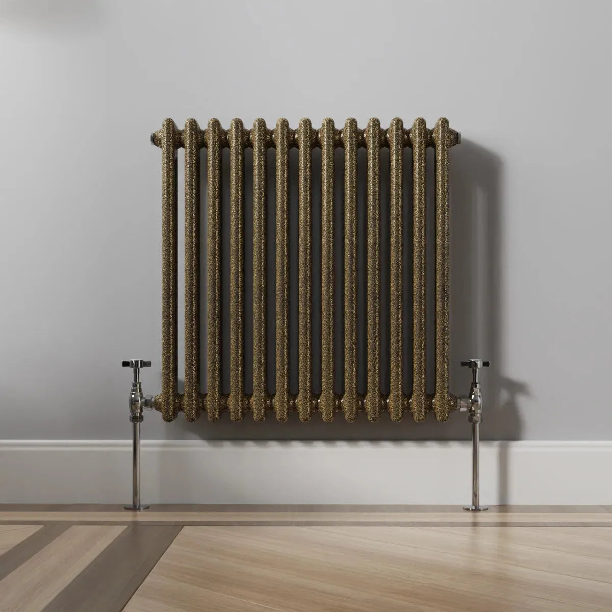 Ferentino - Traditional horizontal column radiator blackened gold