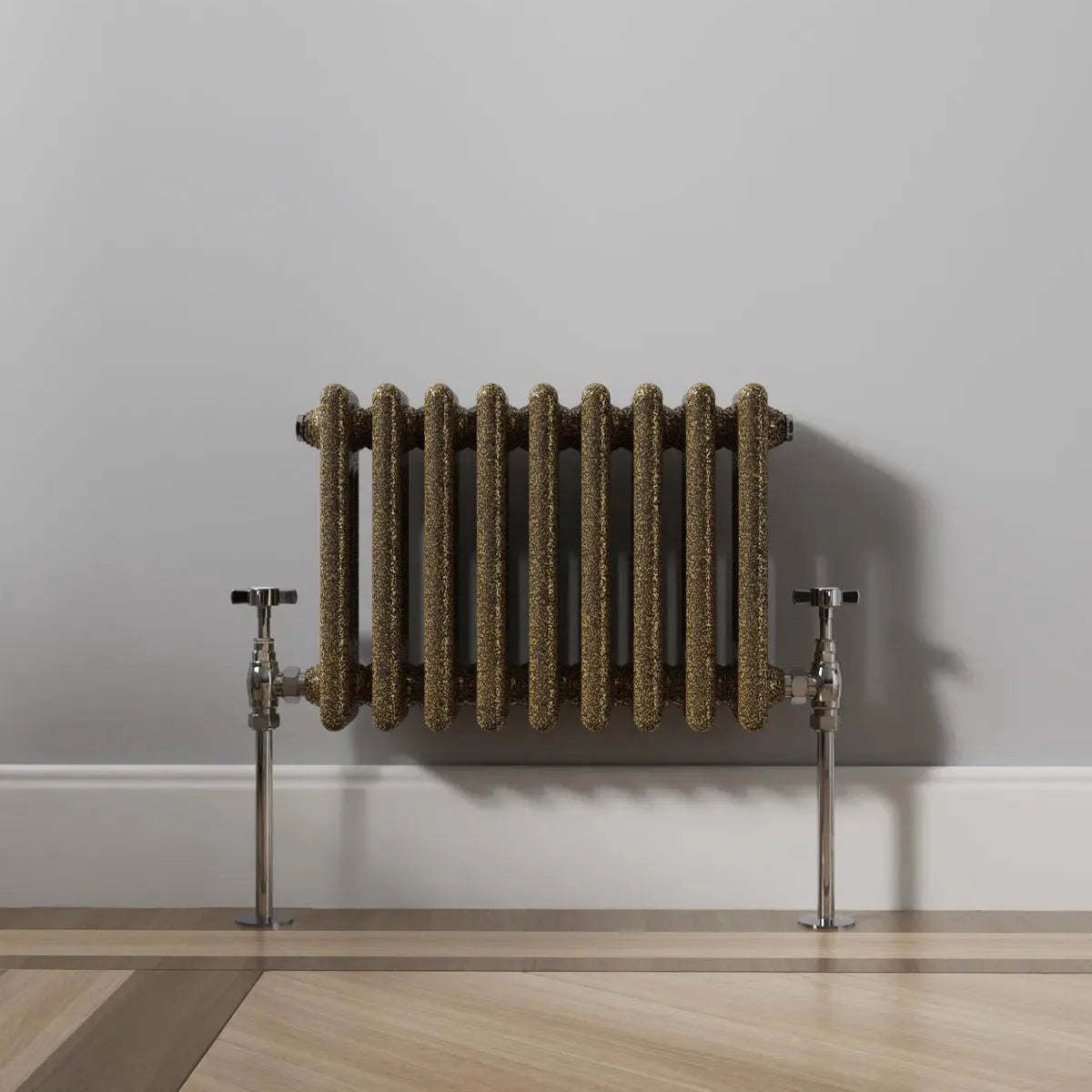 Ferentino - Traditional horizontal column radiator blackened gold