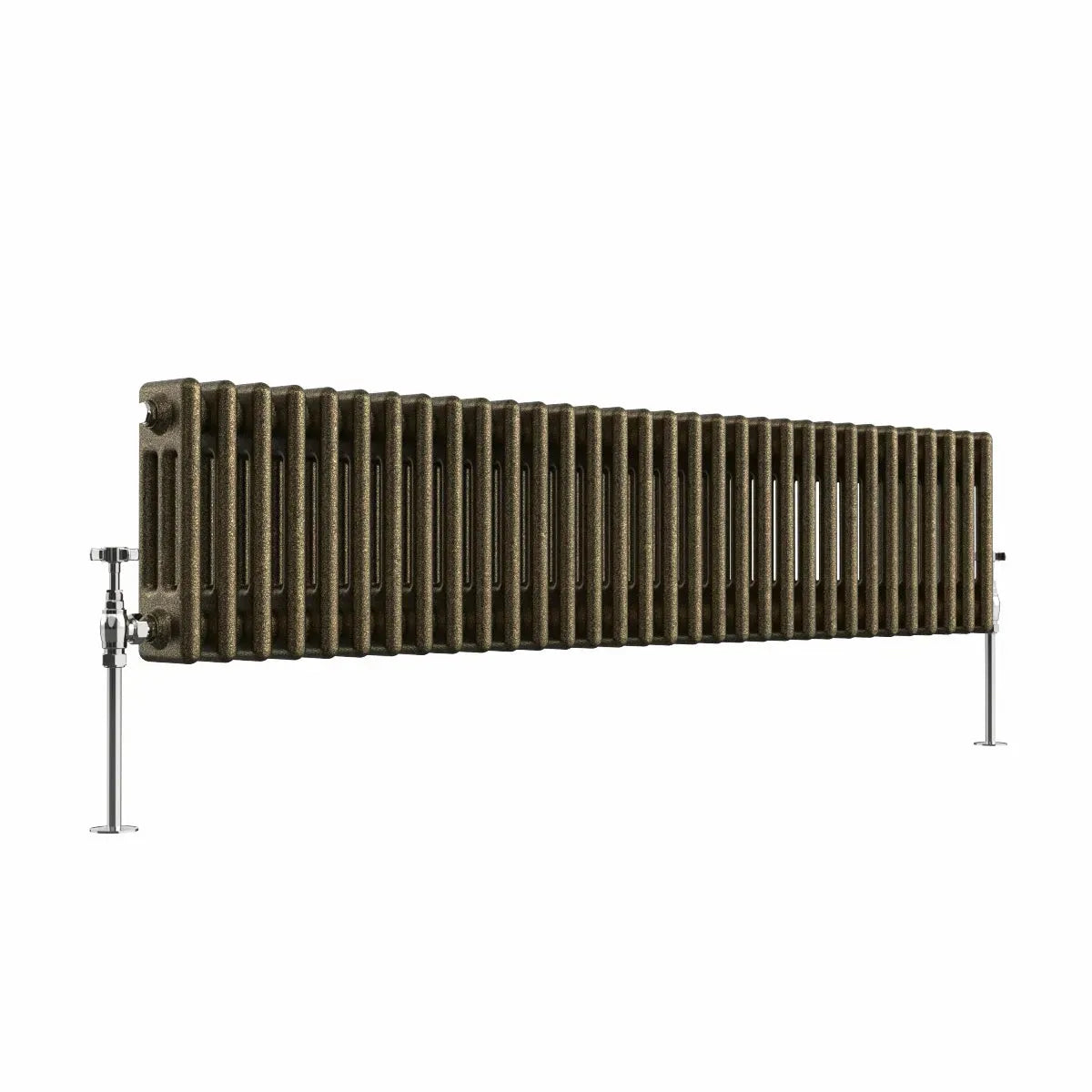 Ferentino - Traditional horizontal column radiator blackened gold