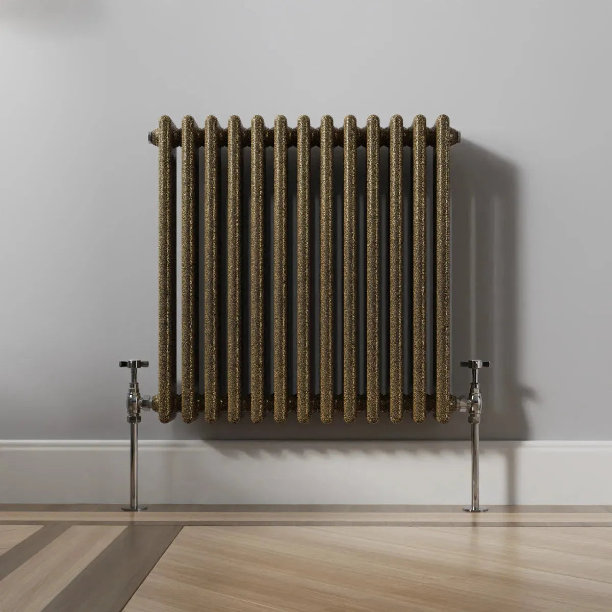 Ferentino - Traditional horizontal column radiator blackened gold