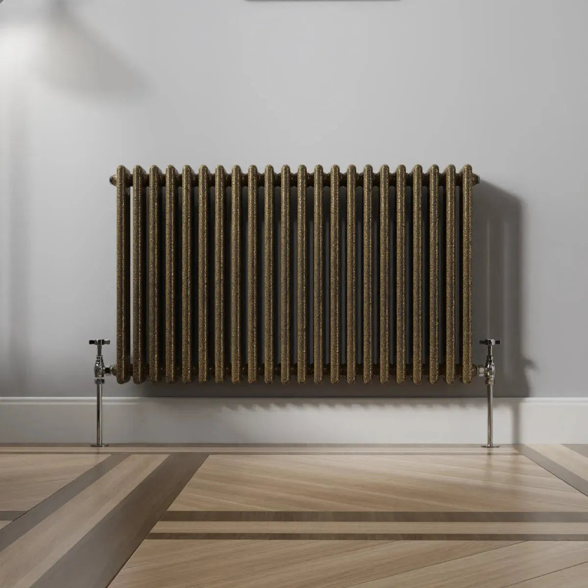 Ferentino - Traditional horizontal column radiator blackened gold